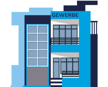 Illustration gewerbliche Mietverwaltung